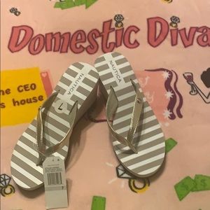 Nautica Sandy (pale gold) wedge beach sandals